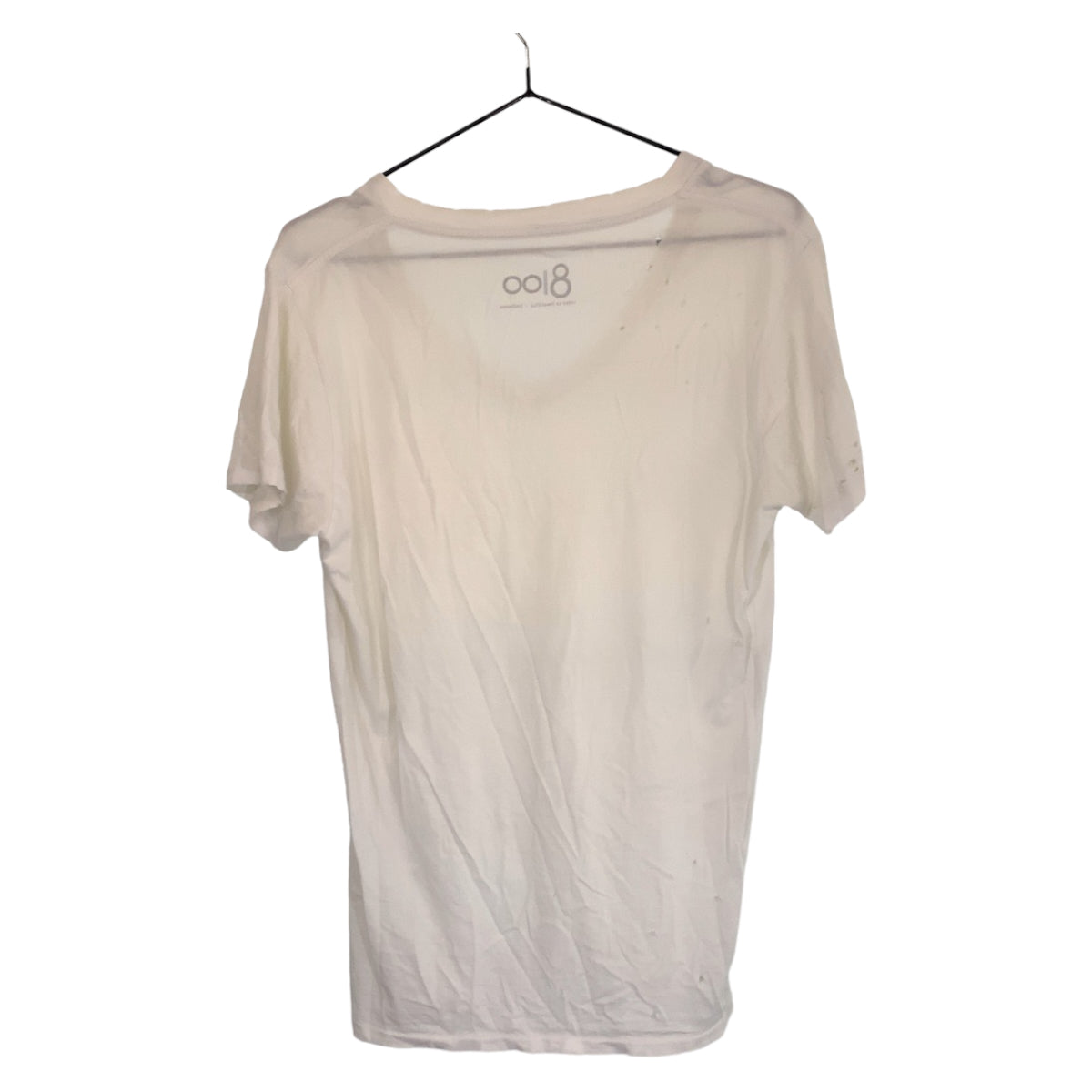 02685
Ron Herman ロンハーマン 8100 穴あき加工 サイズXS ホワイト コットン 半袖Tシャツ Vネック メンズ ABP3