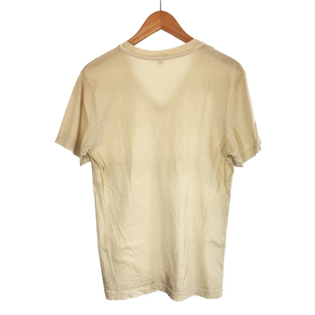 H-00259
JAMES PERSE ジェームスパース サイズO ベージュ コットン 半袖Tシャツ Vネック  メンズ