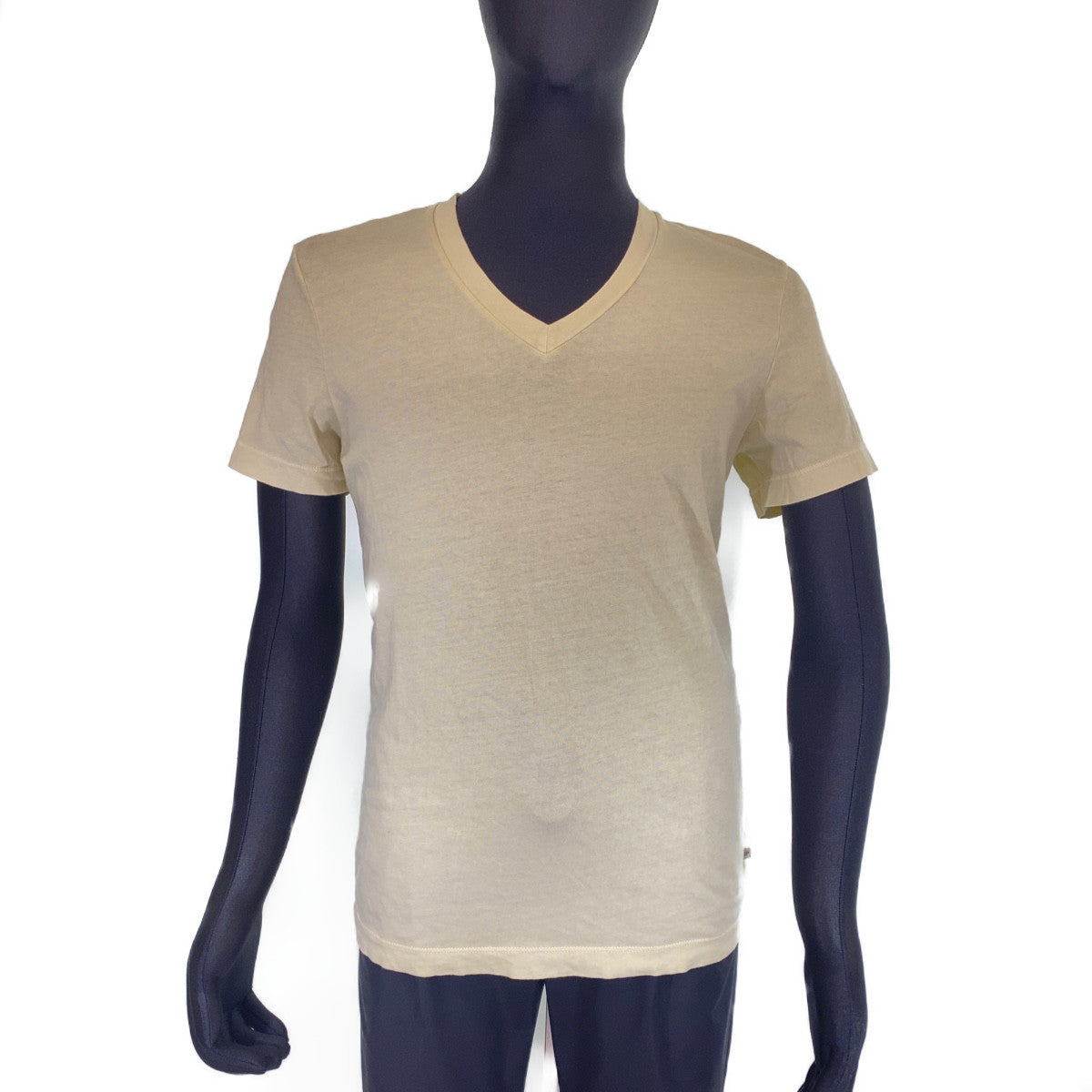 H-00259
JAMES PERSE ジェームスパース サイズO ベージュ コットン 半袖Tシャツ Vネック  メンズ
