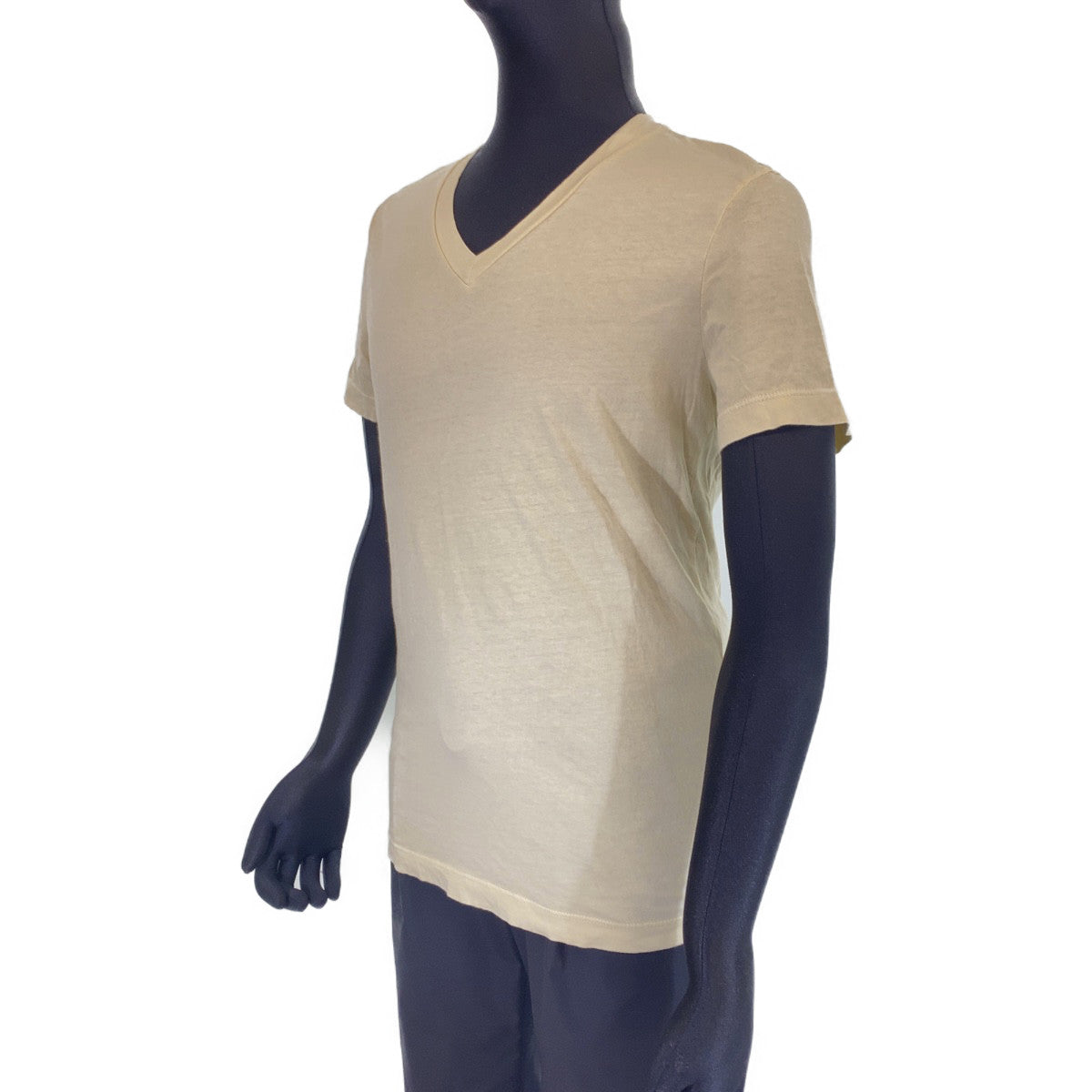 H-00259
JAMES PERSE ジェームスパース サイズO ベージュ コットン 半袖Tシャツ Vネック  メンズ