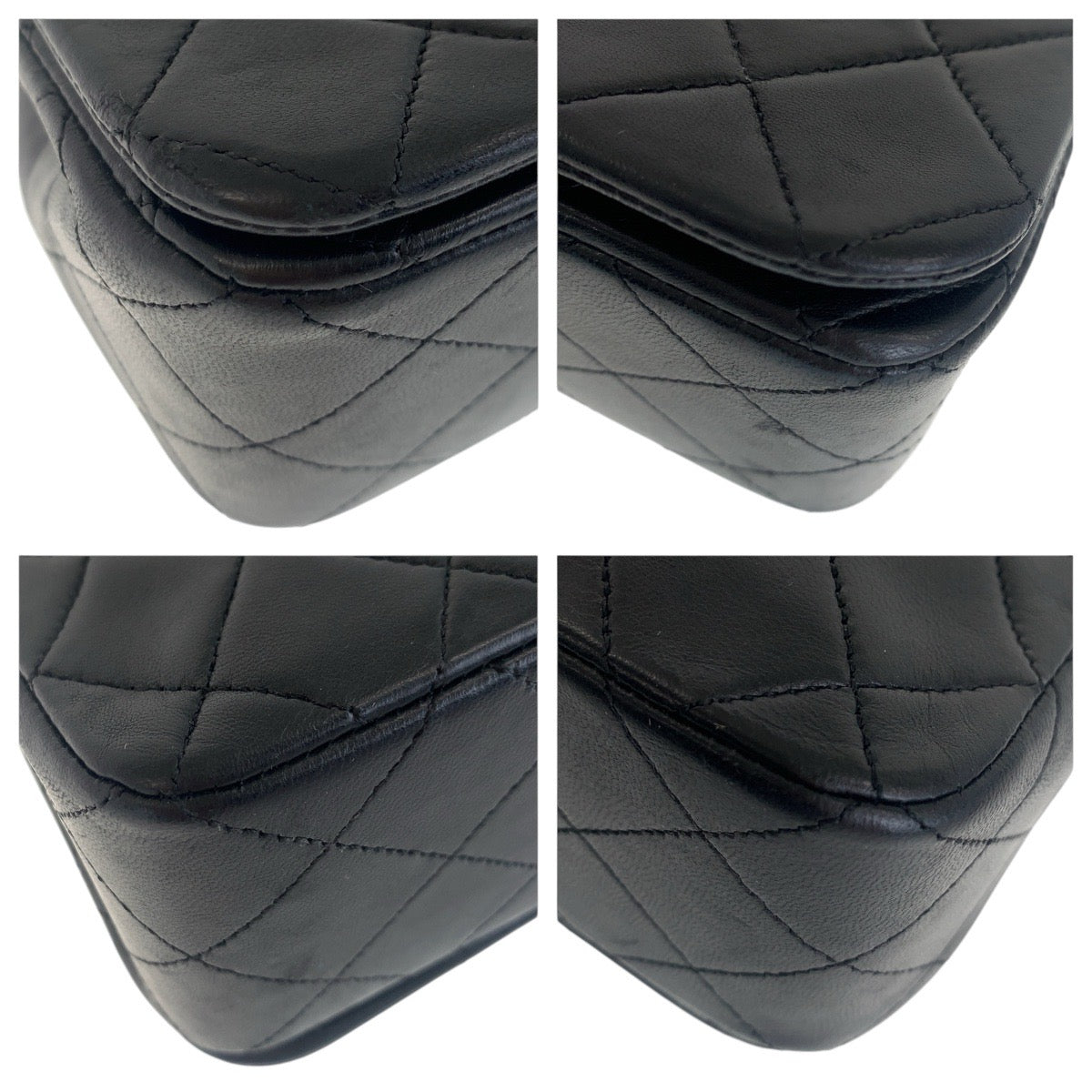 17949
CHANEL シャネル ヴィンテージ マトラッセ ココマーク ターンロック シングルフラップ ブラック 黒 ゴールド金具 ラムスキン 斜め掛け チェーンショルダーバッグ ポシェット レディース AB280