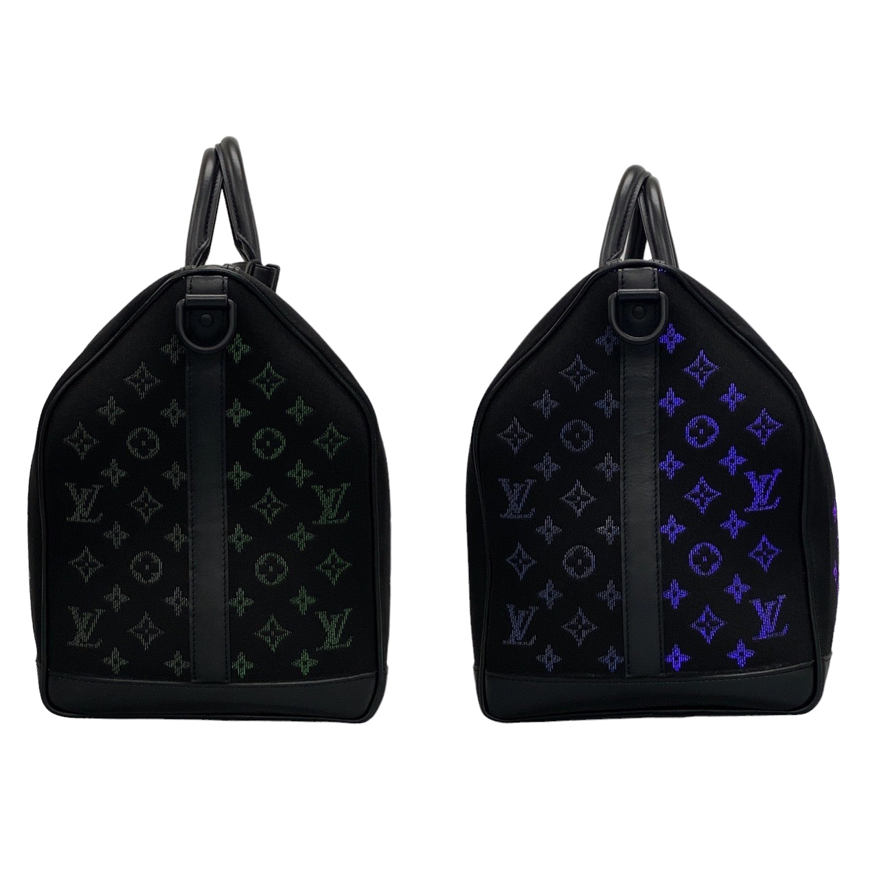 10081
 LOUIS VUITTON Louis Vuitton Monogram Light Up Keepall Bandouliere 50 Unisex Black Multicolor Canvas/Leather M44770 Boston Bag Shoulder Bag Men's