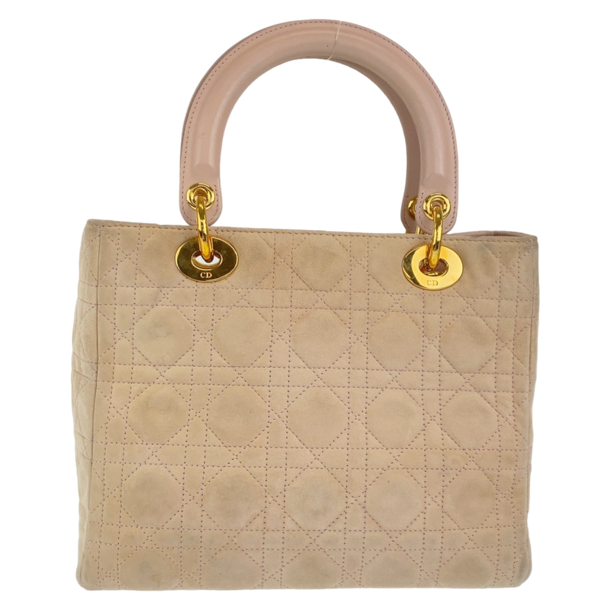 10086
Christian Dior クリスチャンディオール カナージュ レディディオール ストラップあり ピンクベージュ ゴールド金具 スウェード / レザー ハンドバッグ 2way ショルダーバッグ  レディース