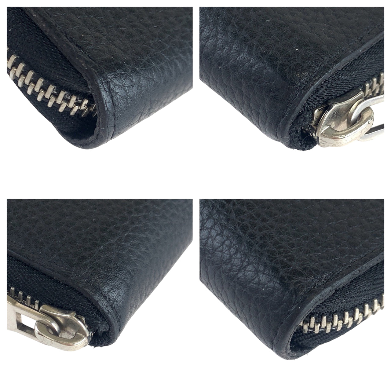 10087
 LOUIS VUITTON Louis Vuitton Taurillon Leather Zipper Wallet Vertical Black Noir Leather M58804 Long Wallet Round Zipper Men's