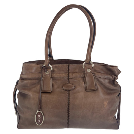 12683
TOD’S トッズ Dバッグ ブラウン シルバー金具 レザー トートバッグ ハンドバッグ ショルダーバッグ  レディース