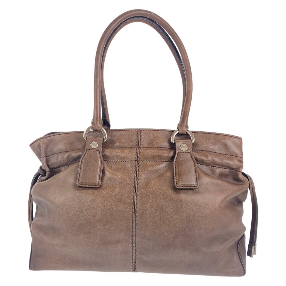 12683
TOD’S トッズ Dバッグ ブラウン シルバー金具 レザー トートバッグ ハンドバッグ ショルダーバッグ  レディース