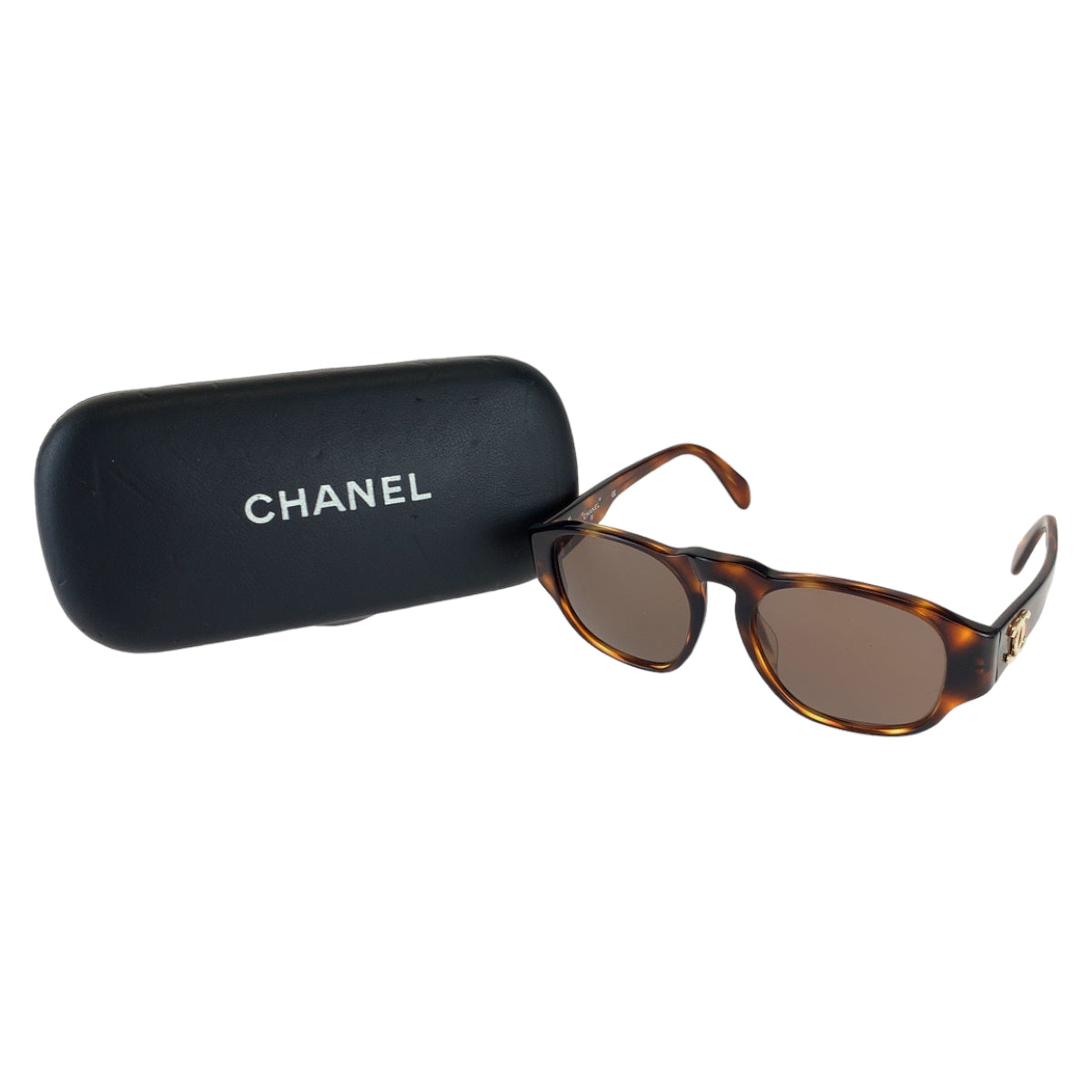 B-151
CHANEL シャネル ヴィンテージ マーブル ココマーク ブラウン ゴールド プラスチック 01452 91235 サングラス ラウンド  レディース