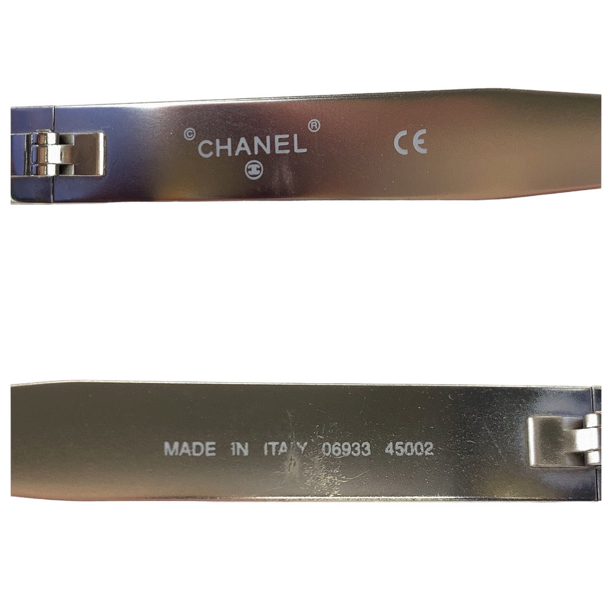 B-152
CHANEL シャネル ヴィンテージ シャネルロゴ ユニセックス シルバー 銀 ブルー 青 メタル 06933 45002 サングラス ラウンド  レディース