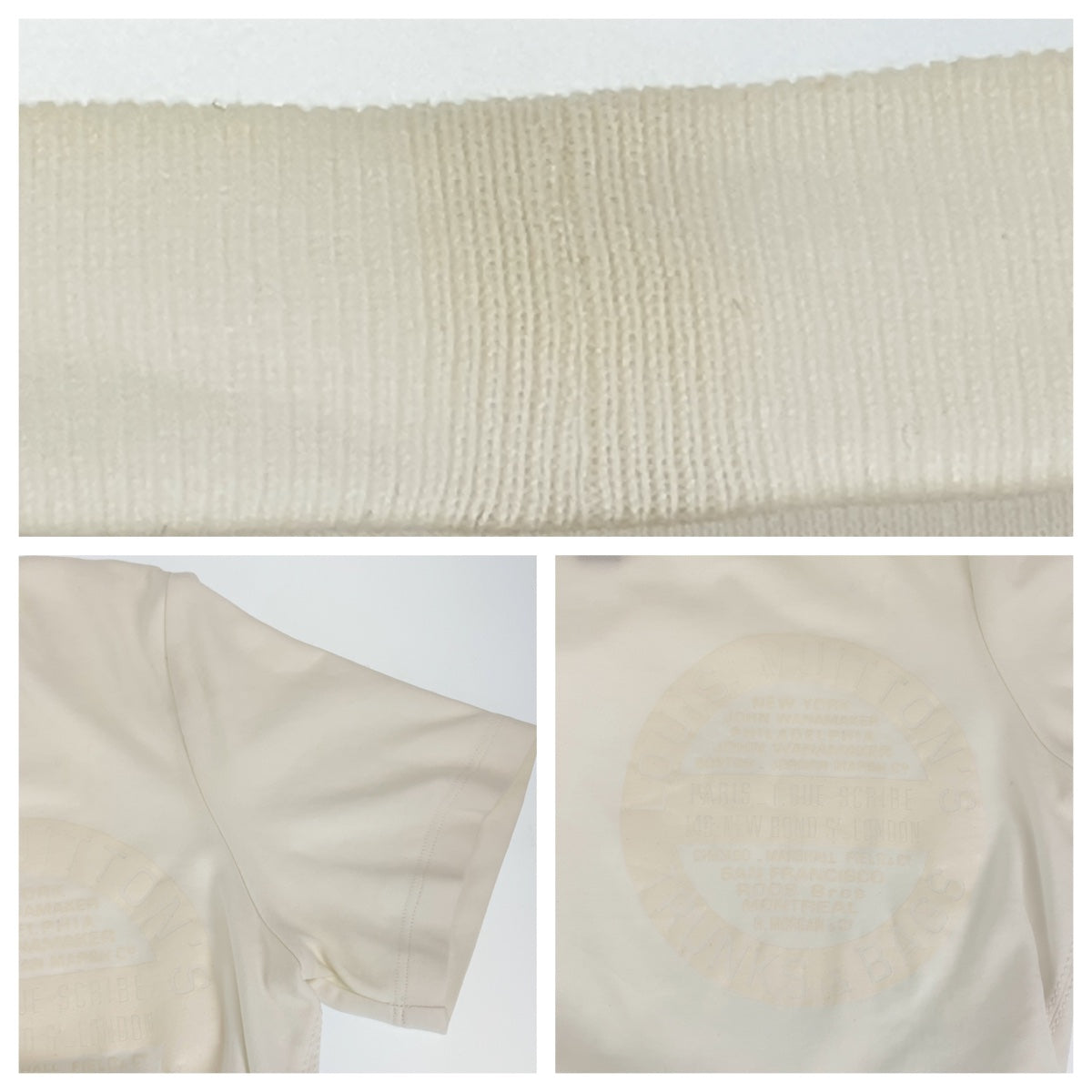 B-135
LOUIS VUITTON ルイヴィトン サイズM ホワイト 白 コットン RW191W DMF FGTS15 ロゴ 半袖Tシャツ  メンズ