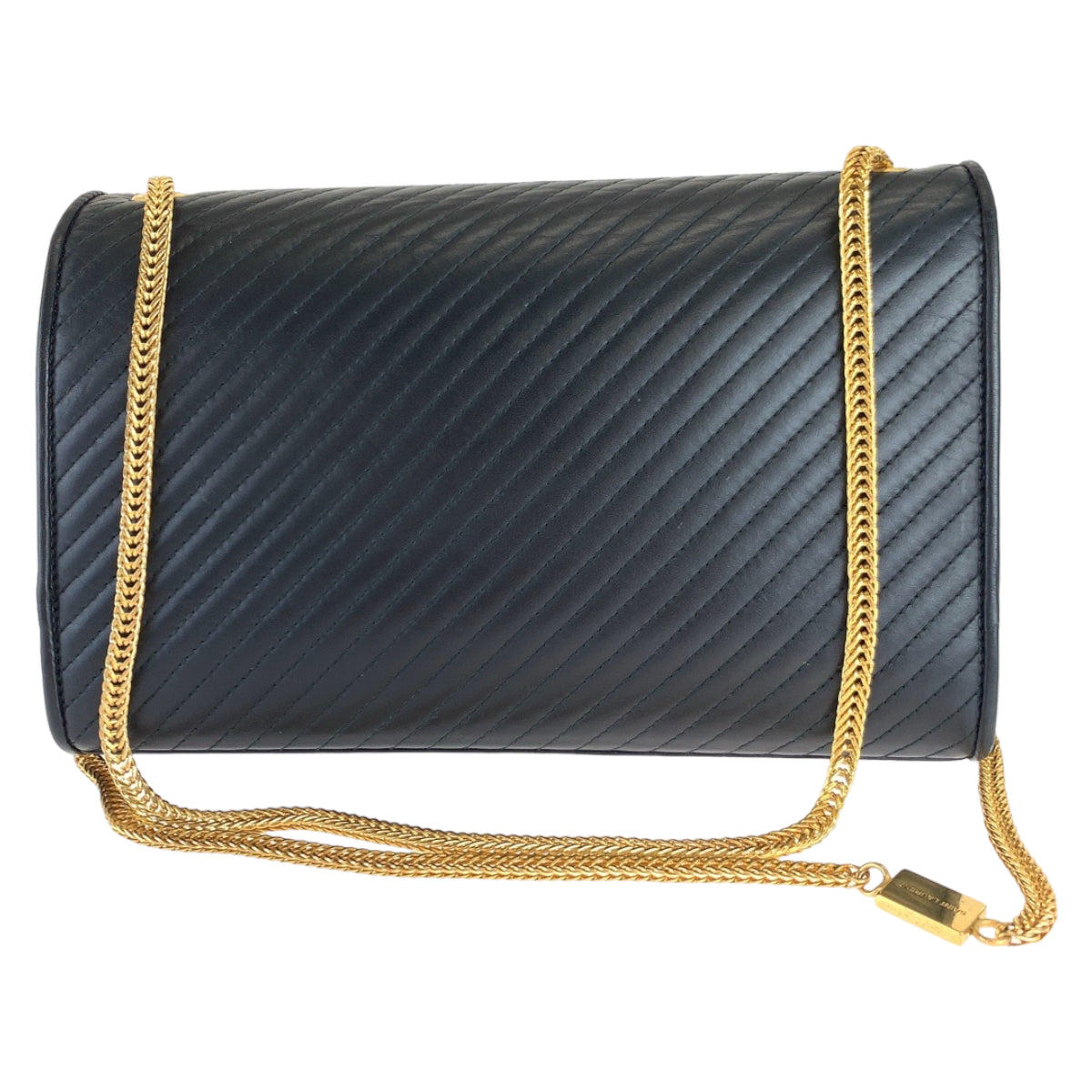 SAINT LAURENT PARIS サンローランパリ クラシックケイト YSLロゴ タッセル ブラック 黒 ゴールド金具 レザー チェーンショルダーバッグ 斜め掛け  レディース