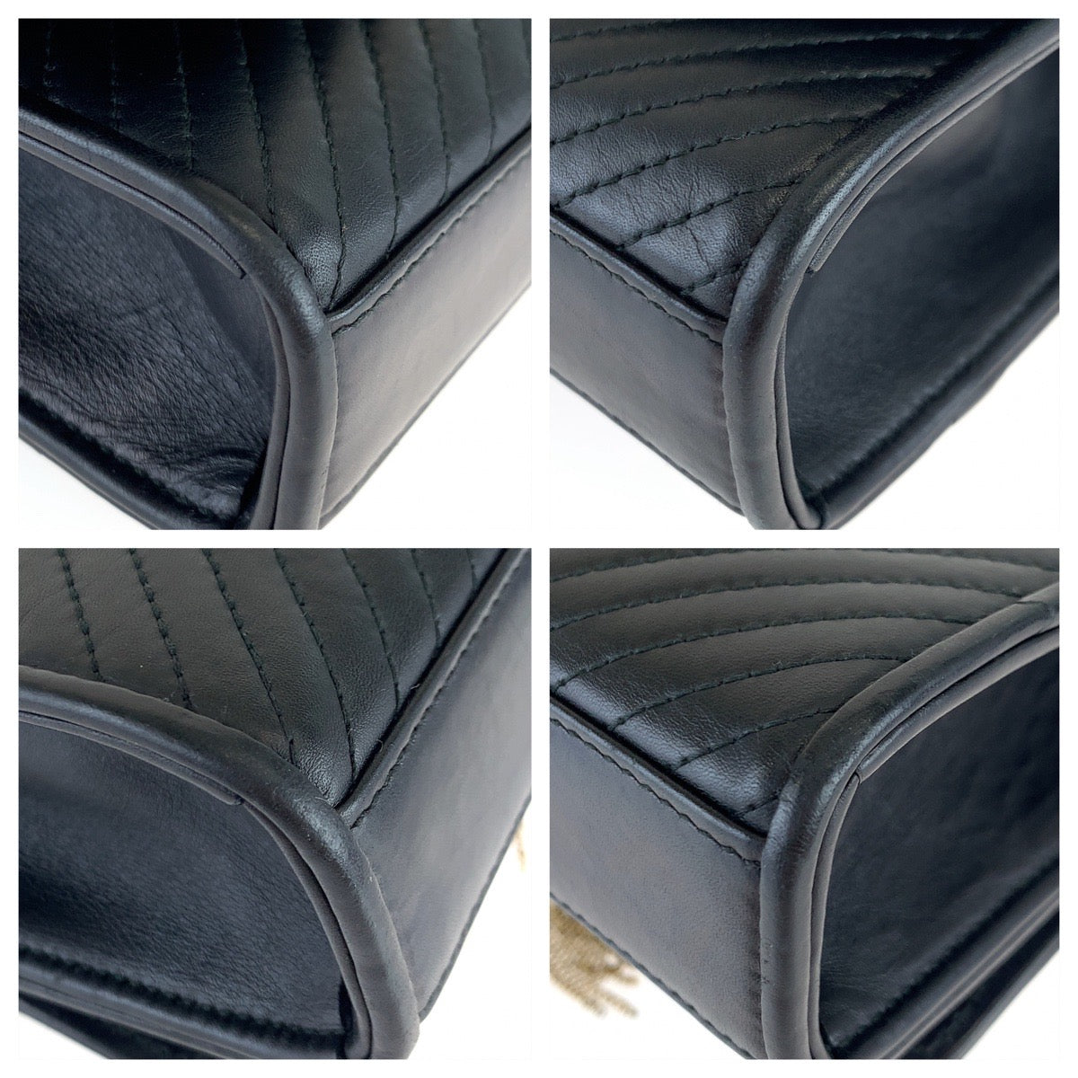 SAINT LAURENT PARIS サンローランパリ クラシックケイト YSLロゴ タッセル ブラック 黒 ゴールド金具 レザー チェーンショルダーバッグ 斜め掛け  レディース