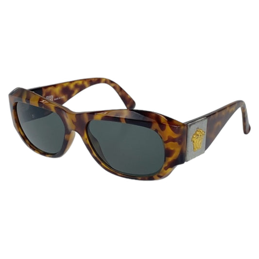 10105
 Gianni Versace Vintage Medusa Black Marble Plastic MOD.S95 COL.869 OD Sunglasses Wellington Men's