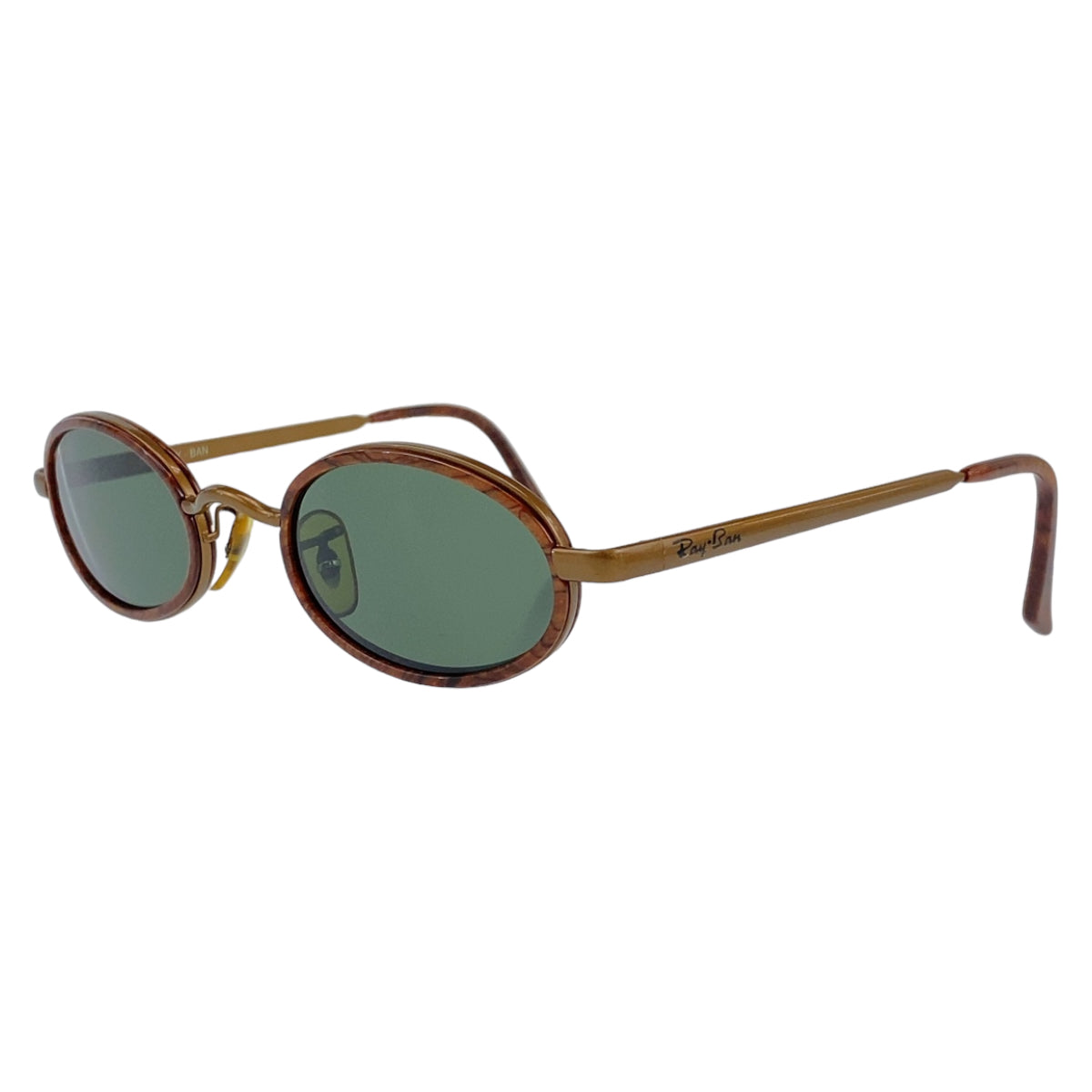 C-121
Ray-Ban レイバン ヴィンテージ B＆L ブラウン 茶色 グリーン 緑 メタル W2814 サングラス 度なし ユニセックス オーバル  メンズ