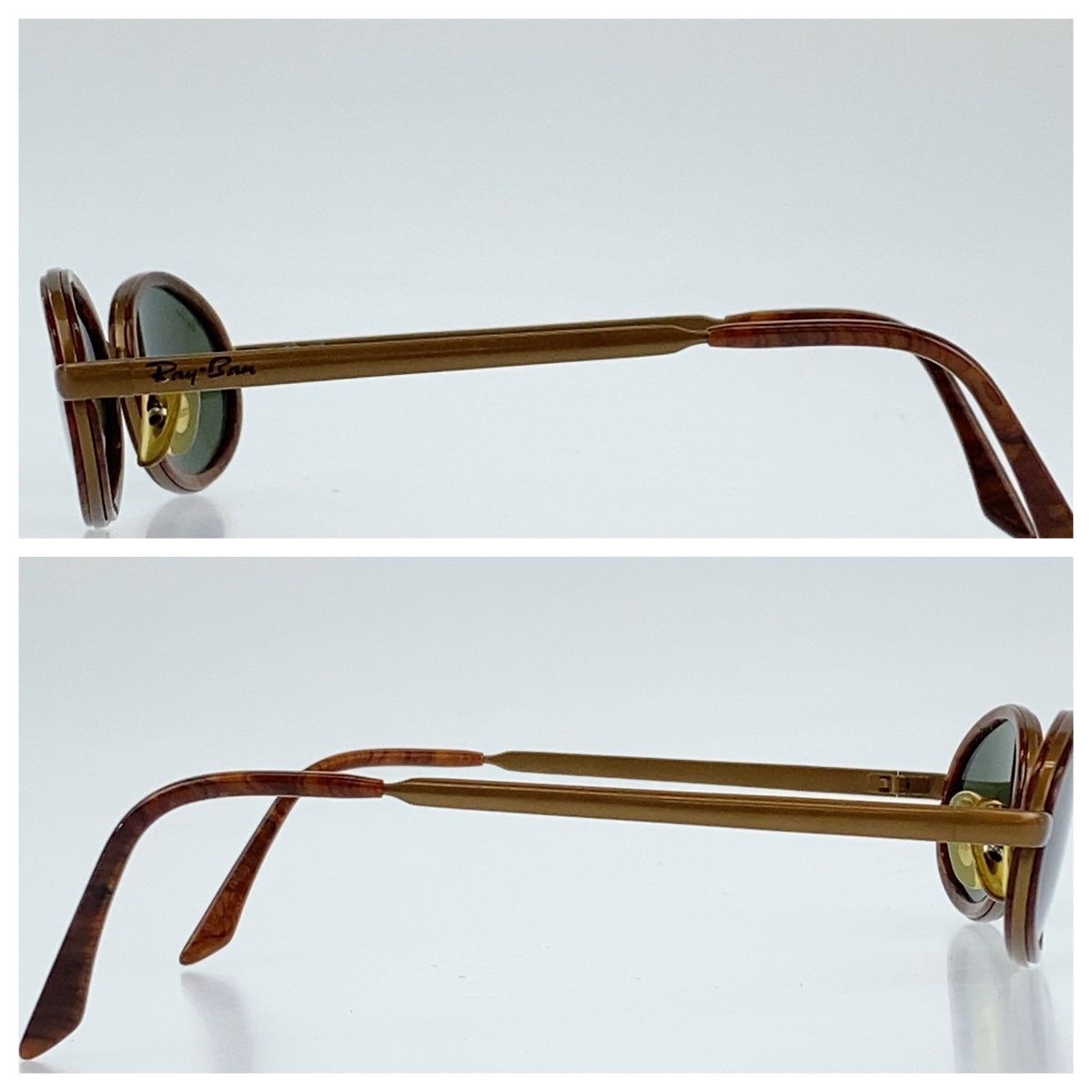 C-121
Ray-Ban レイバン ヴィンテージ B＆L ブラウン 茶色 グリーン 緑 メタル W2814 サングラス 度なし ユニセックス オーバル  メンズ