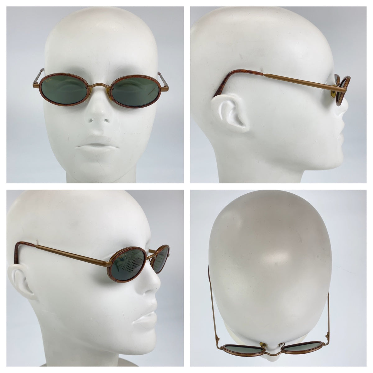 C-121
Ray-Ban レイバン ヴィンテージ B＆L ブラウン 茶色 グリーン 緑 メタル W2814 サングラス 度なし ユニセックス オーバル  メンズ