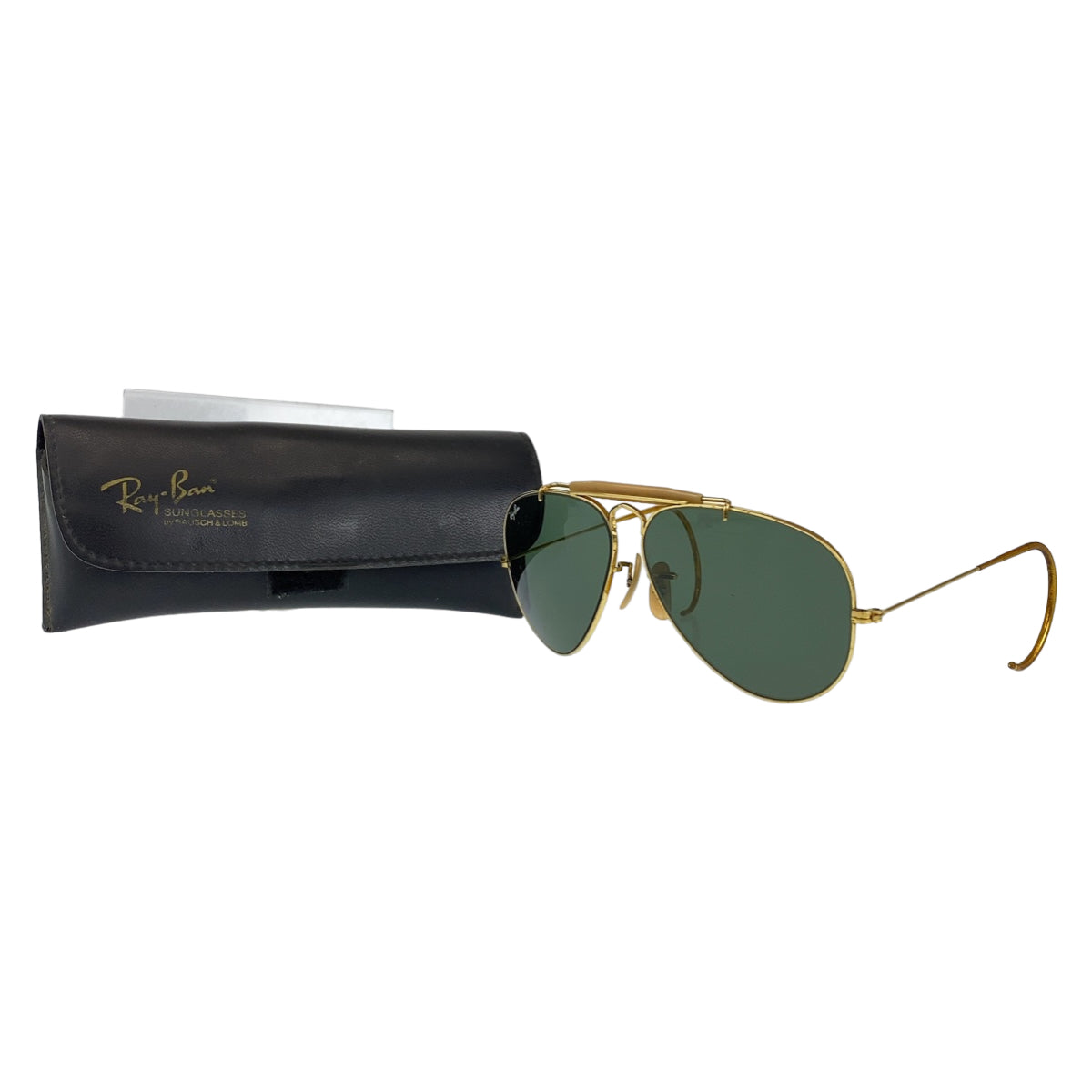 10106
Ray-Ban レイバン ヴィンテージ B&L ボシュロム RAY-BAN U.S.A パイロット ゴールド ダークグリーン メタル サングラス ティアドロップ  メンズ