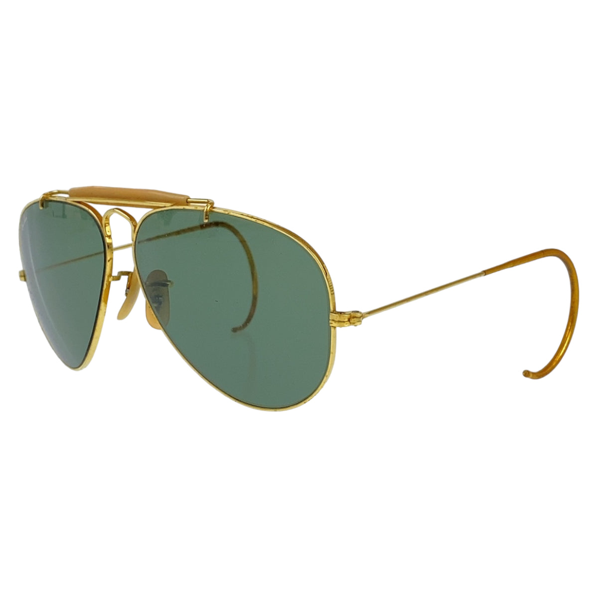 10106
Ray-Ban レイバン ヴィンテージ B&L ボシュロム RAY-BAN U.S.A パイロット ゴールド ダークグリーン メタル サングラス ティアドロップ  メンズ