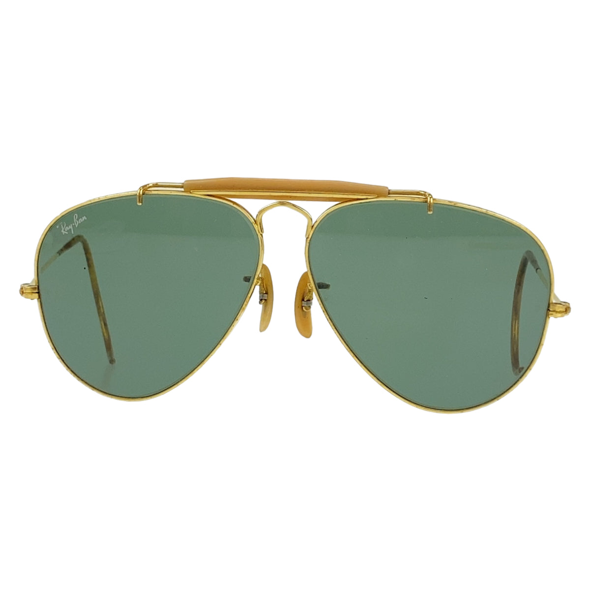 10106
Ray-Ban レイバン ヴィンテージ B&L ボシュロム RAY-BAN U.S.A パイロット ゴールド ダークグリーン メタル サングラス ティアドロップ  メンズ
