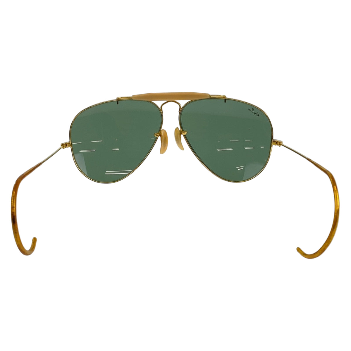 10106
Ray-Ban レイバン ヴィンテージ B&L ボシュロム RAY-BAN U.S.A パイロット ゴールド ダークグリーン メタル サングラス ティアドロップ  メンズ