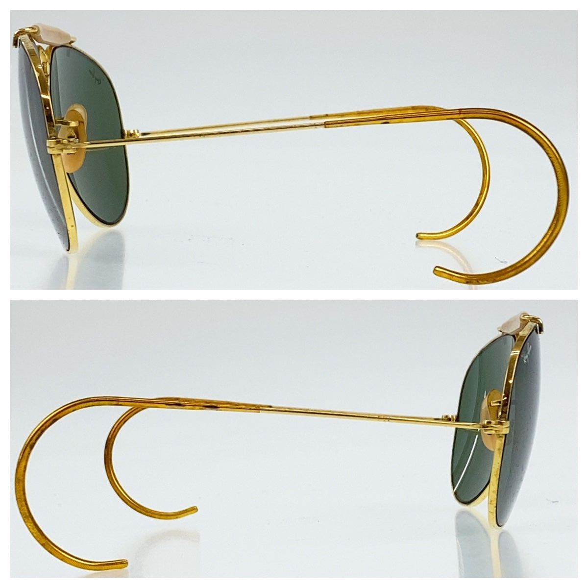 10106
Ray-Ban レイバン ヴィンテージ B&L ボシュロム RAY-BAN U.S.A パイロット ゴールド ダークグリーン メタル サングラス ティアドロップ  メンズ