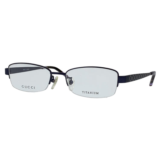 D-005
GUCCI グッチ GG柄 ハーフリム パープル 紫 チタン GG-8552J サングラス メガネ 度なし  メンズ