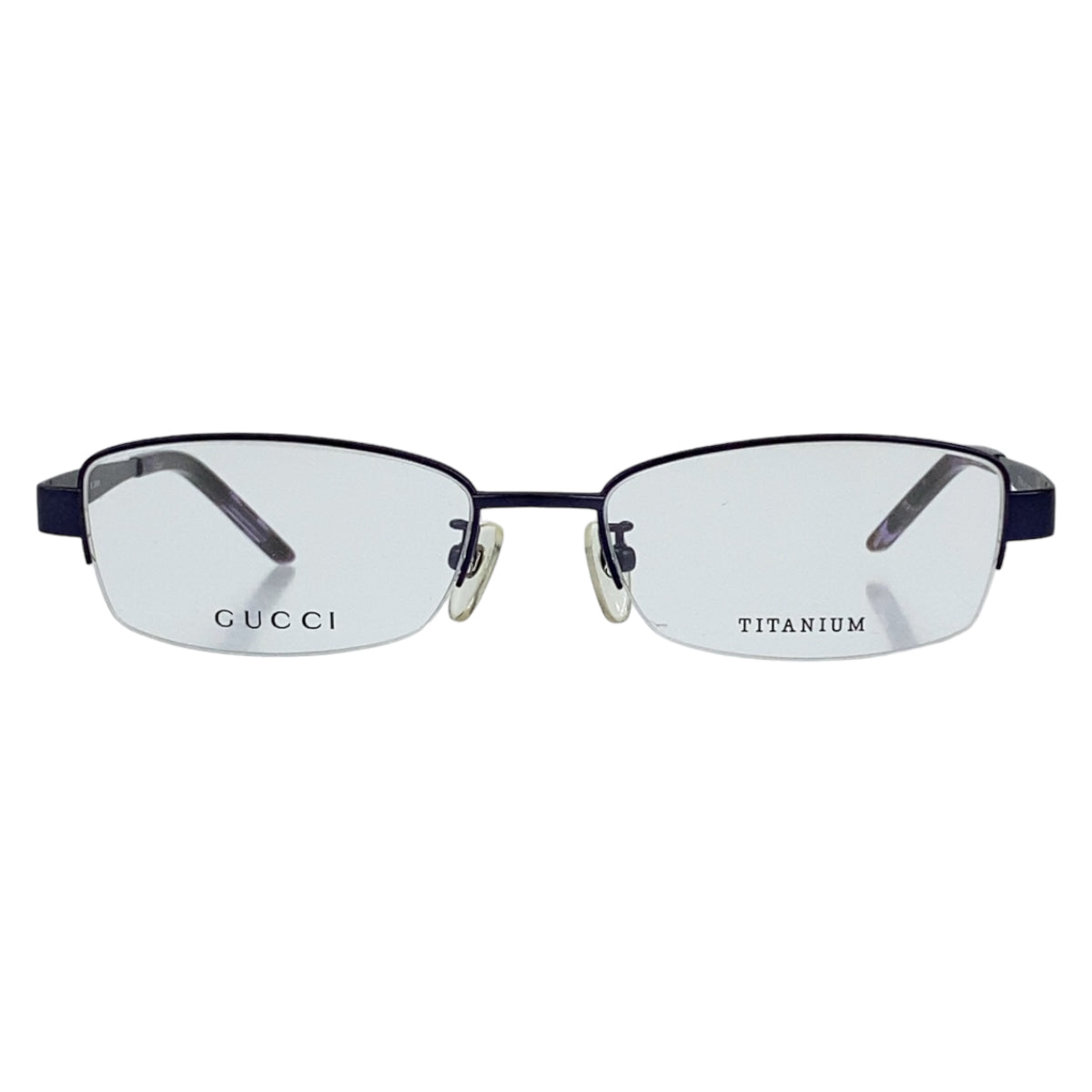 D-005
GUCCI グッチ GG柄 ハーフリム パープル 紫 チタン GG-8552J サングラス メガネ 度なし  メンズ