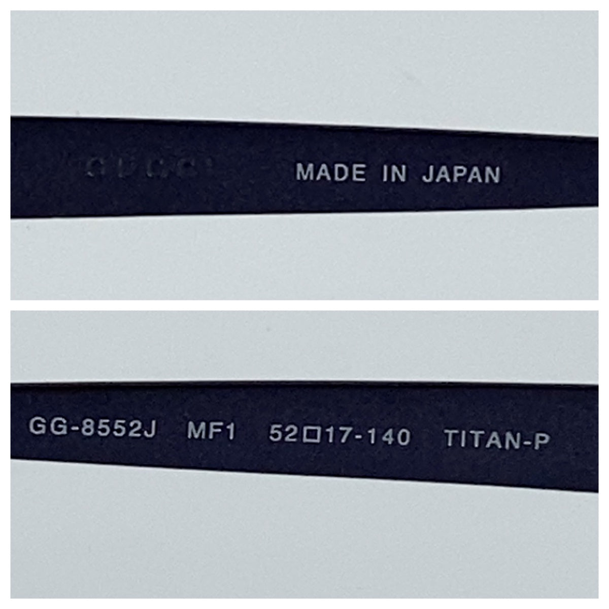 D-005
GUCCI グッチ GG柄 ハーフリム パープル 紫 チタン GG-8552J サングラス メガネ 度なし  メンズ