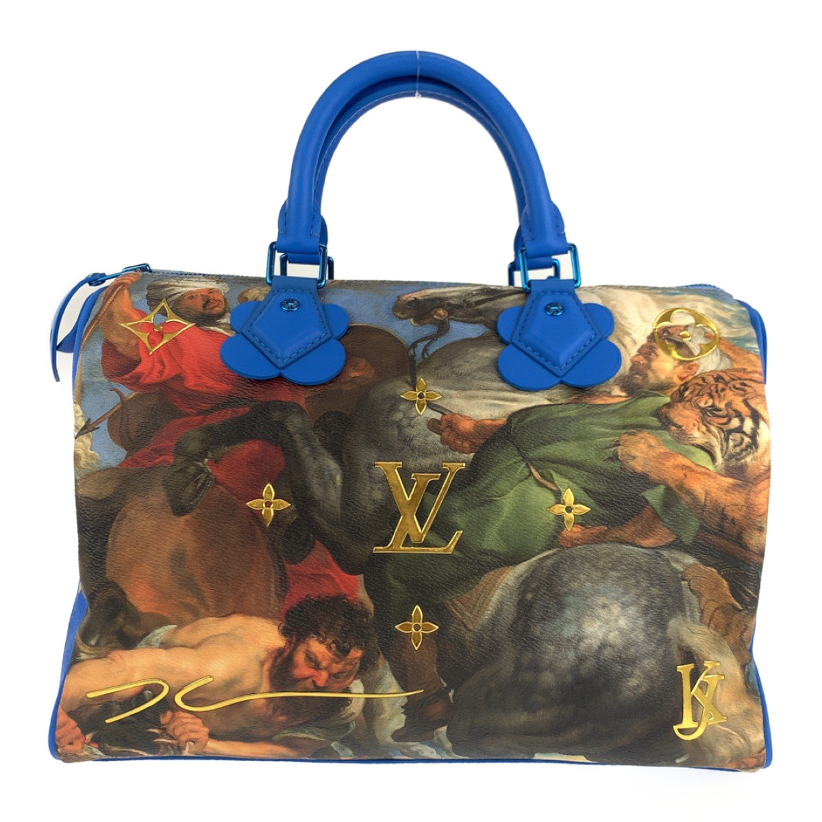 12680
 
LOUIS VUITTON Louis Vuitton Masters Collection Speedy 30 Rubens Jeff Koons Blue PVC Handbag Mini Boston Bag Women's