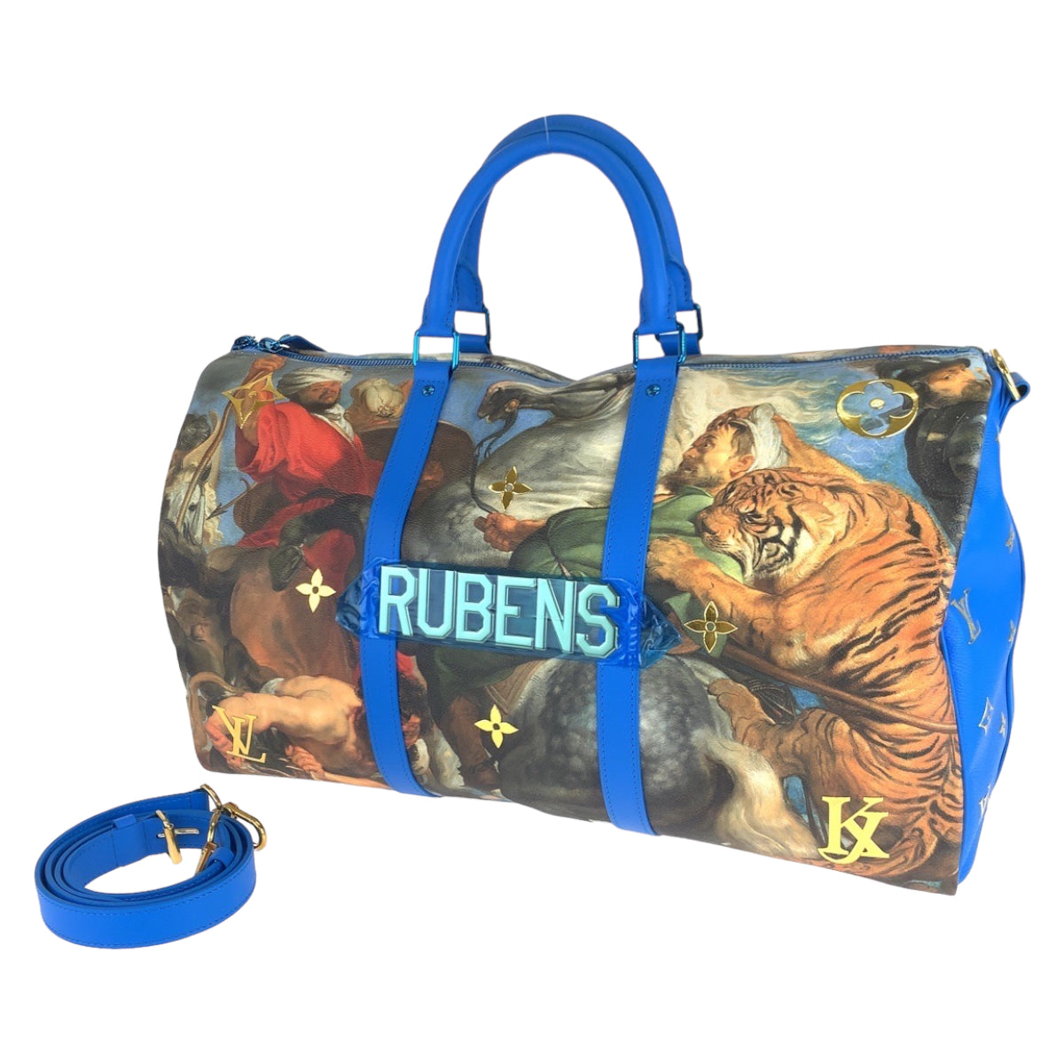 10112
LOUIS VUITTON ルイヴィトン マスターズコレクション ジェフクーンズ ルーベンス キーポル バンドリエール50 男女兼用 マルチカラー PVC M43344 ボストンバッグ 斜め掛け ショルダーバッグ  メンズ N590