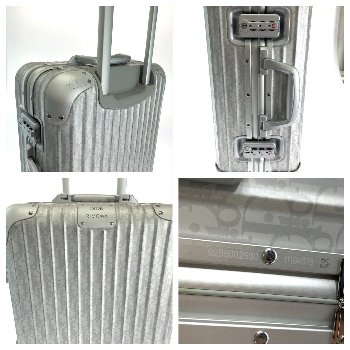 12679
Dior ディオール DIOR×RIMOWA コラボ オブリーク キャビン トロッター 男女兼用 シルバー 銀 アルミ 1DRTR002YWZ キャリーバッグ スーツケース キャリーケース  メンズ ABP300