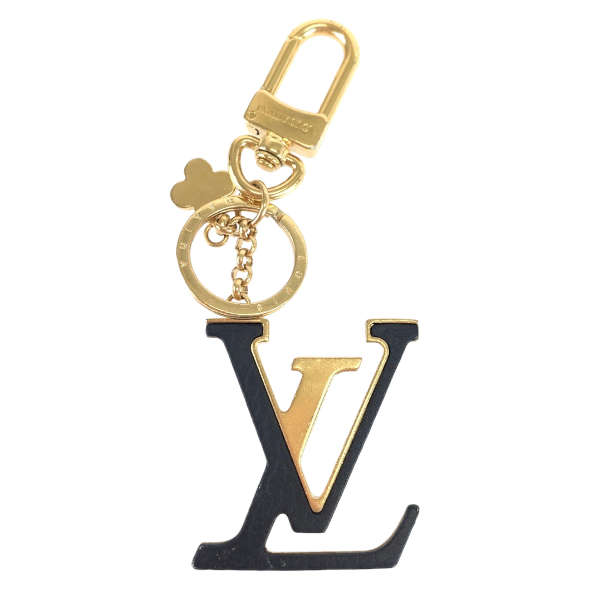 B-140
LOUIS VUITTON ルイヴィトン ポルトクレ LV カプシーヌ ゴールド 金 ブラック 黒 メタル M63080 キーホルダー キーリング キーチャーム  レディース