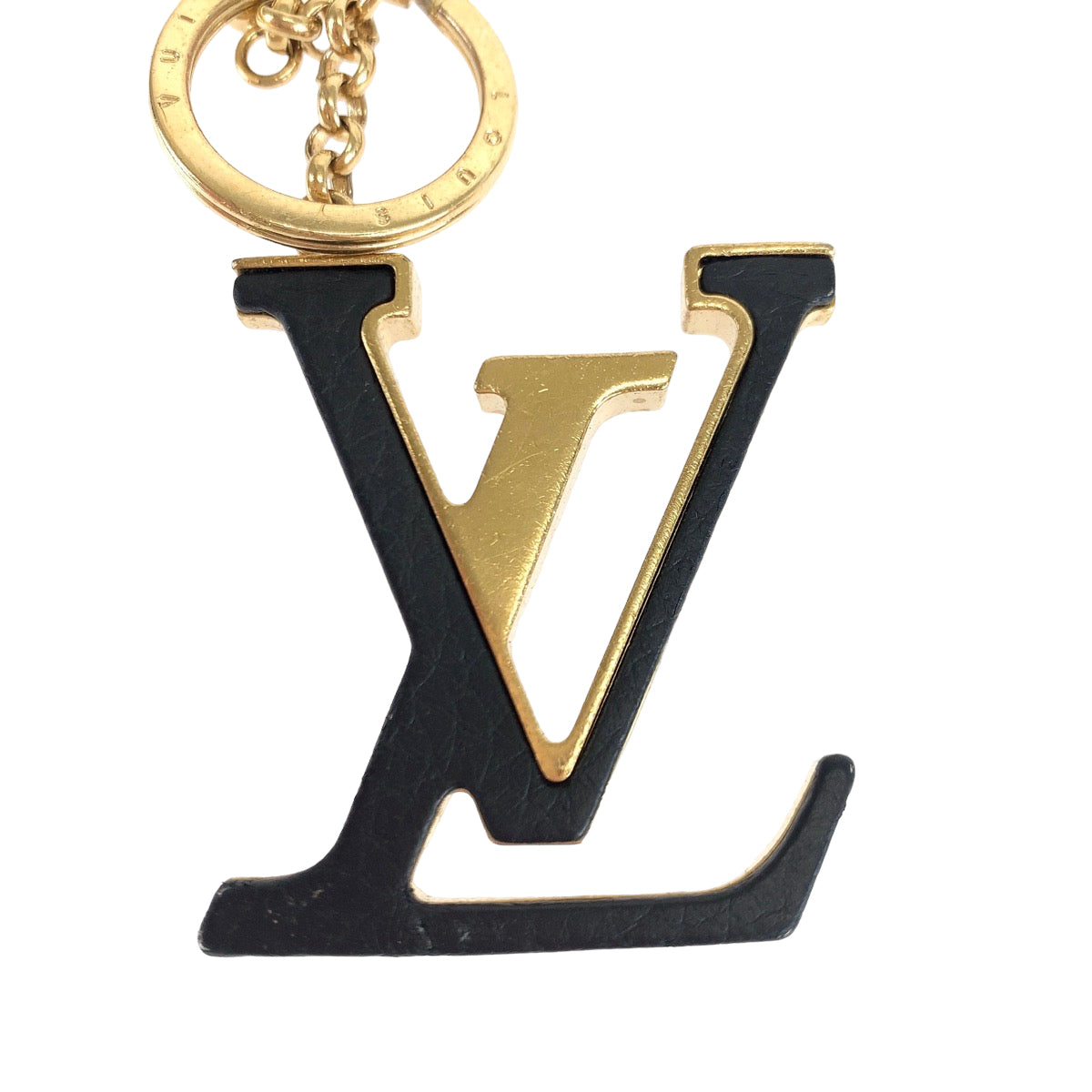 B-140
LOUIS VUITTON ルイヴィトン ポルトクレ LV カプシーヌ ゴールド 金 ブラック 黒 メタル M63080 キーホルダー キーリング キーチャーム  レディース
