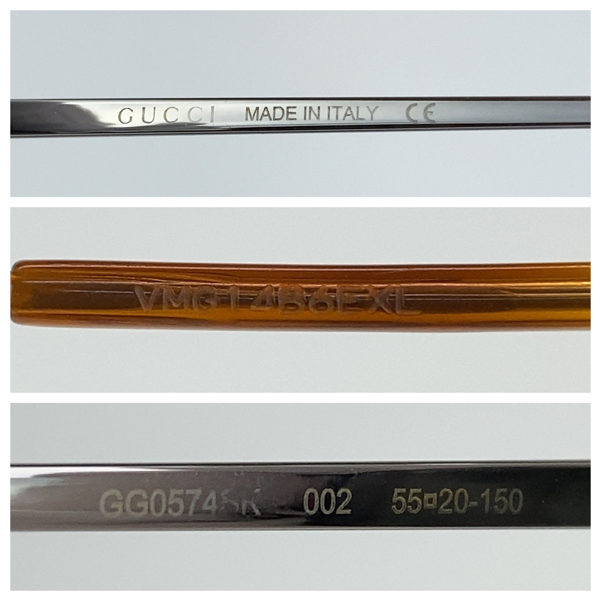 B-141
GUCCI グッチ アジアンフィット シルバー 銀 ブラウン 茶 プラスチック GG0574SK 002 55□20-150 サングラス メガネ 度なし ラウンド  メンズ