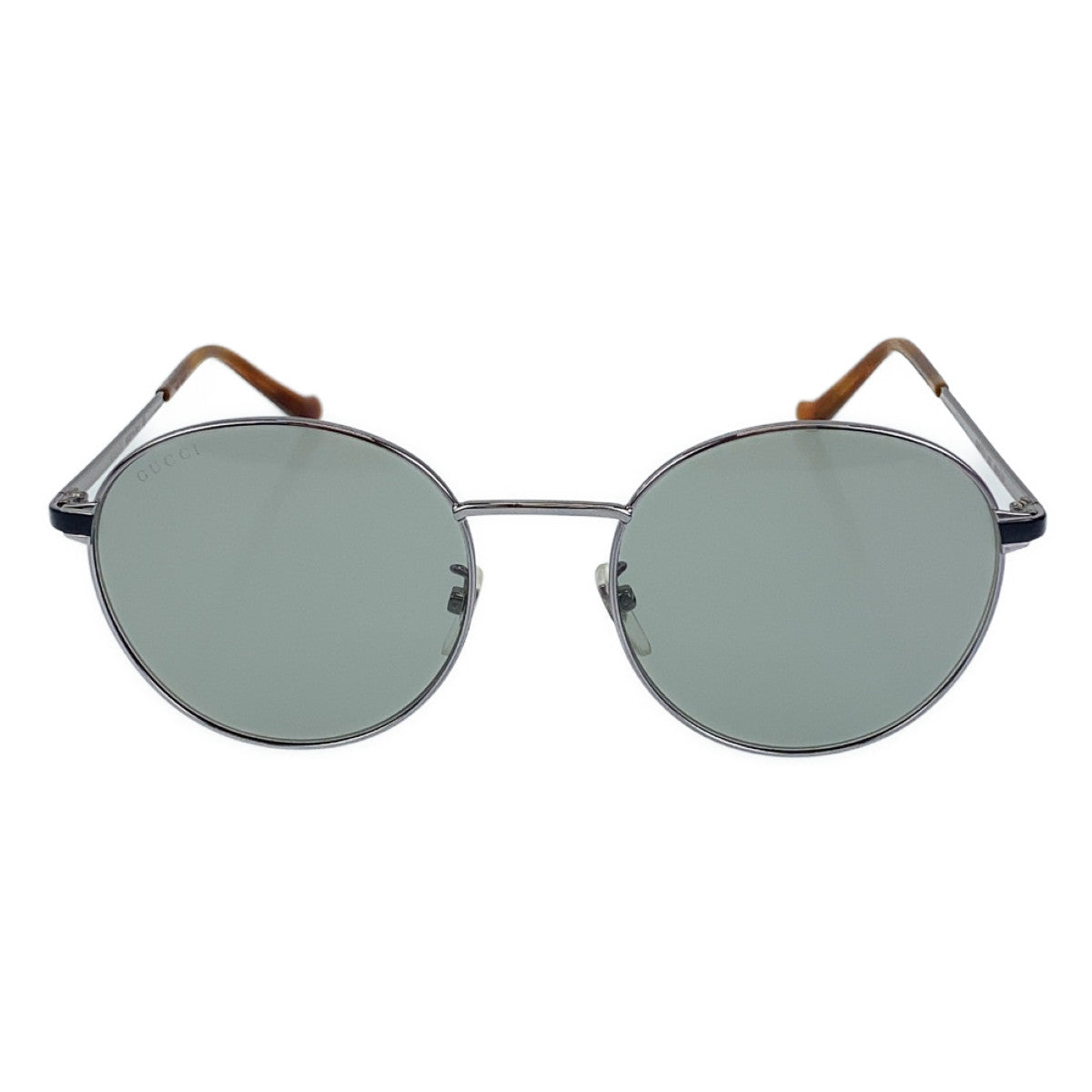 B-141
GUCCI グッチ アジアンフィット シルバー 銀 ブラウン 茶 プラスチック GG0574SK 002 55□20-150 サングラス メガネ 度なし ラウンド  メンズ