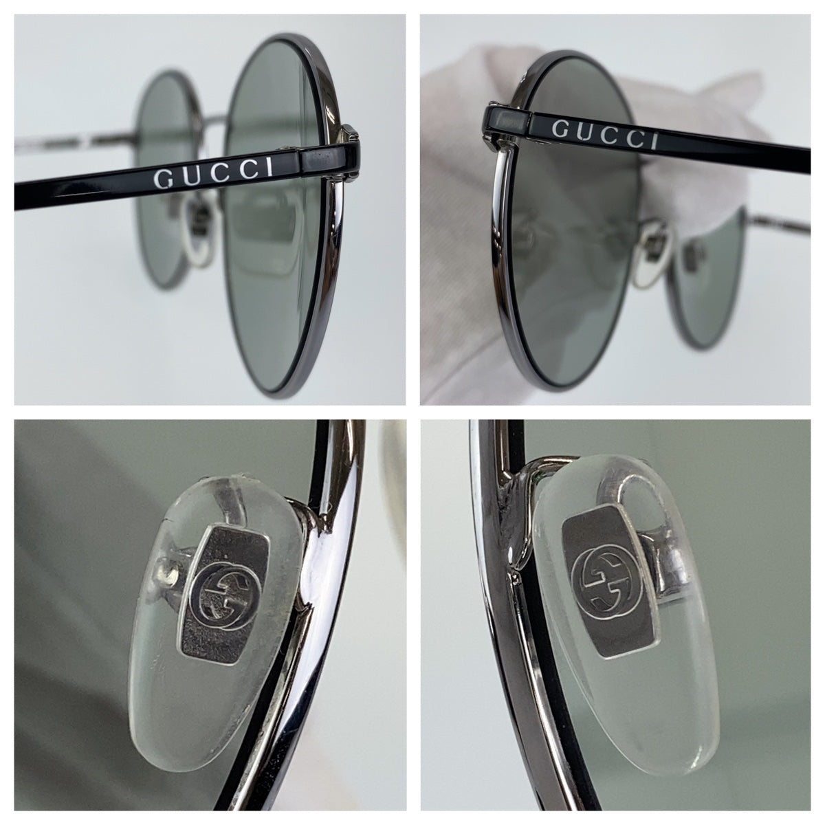 B-141
GUCCI グッチ アジアンフィット シルバー 銀 ブラウン 茶 プラスチック GG0574SK 002 55□20-150 サングラス メガネ 度なし ラウンド  メンズ