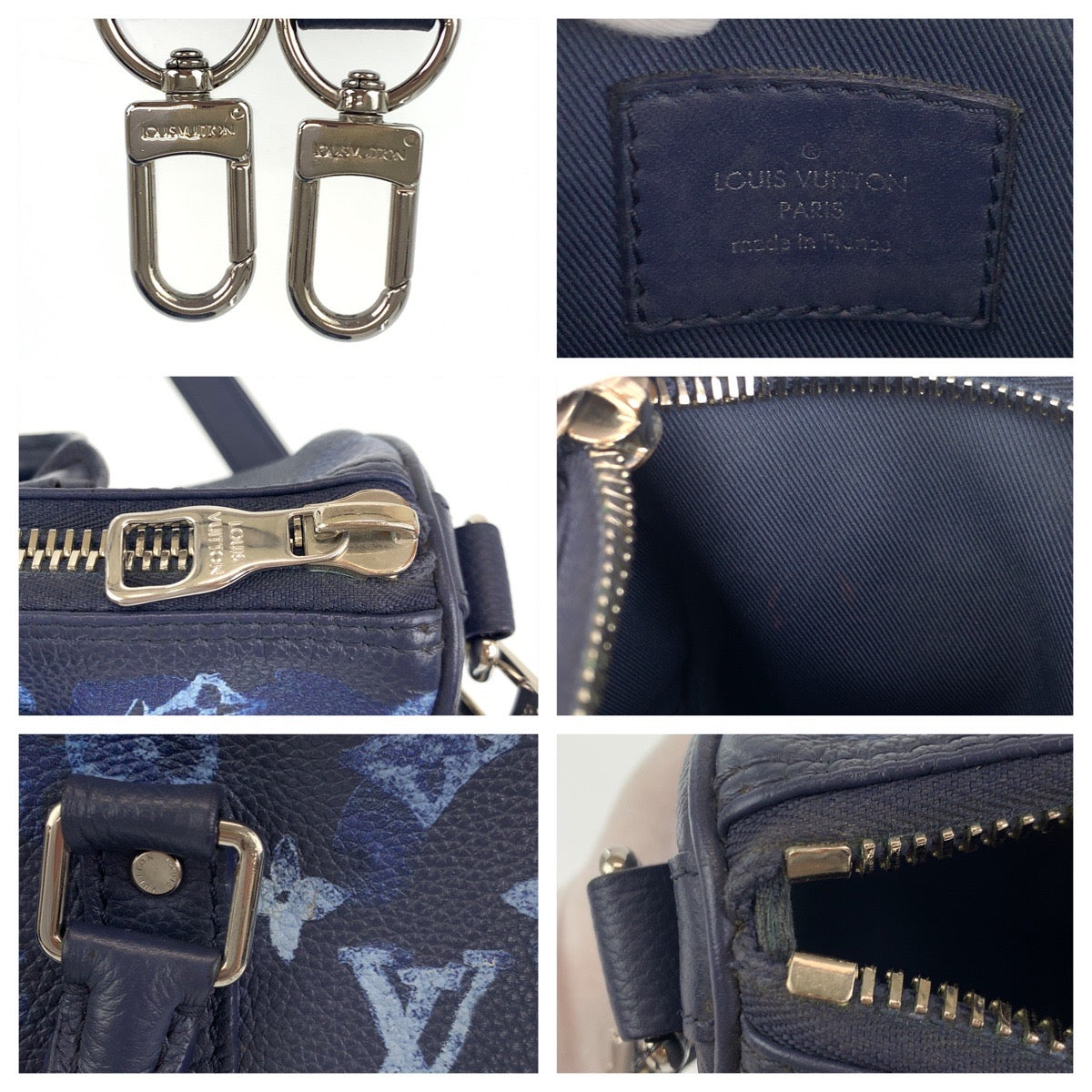 A-133
LOUIS VUITTON ルイヴィトン モノグラム キーポルXS ネイビー 紺 シルバー金具 モノグラムキャンバス M57844 ショルダーバッグ ハンドバッグ 2WAYバッグ  レディース
