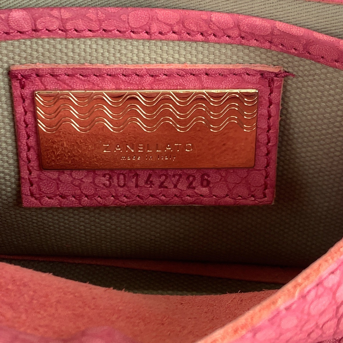 10124
ZANELLATO ザネラート ポスティーナ ピンク ゴールド金具 レザー ショルダーバッグ ハンドバッグ 2WAY  レディース