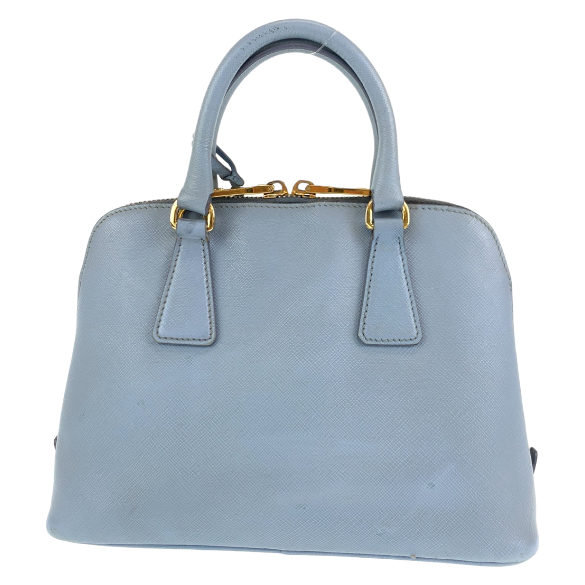 PRADA Prada Saffiano Promenade Blue Gold Hardware Leather BL0838 Shoulder Bag Handbag 2way Women's