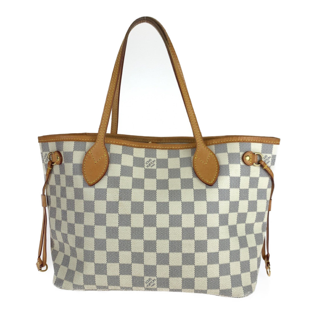 LOUIS VUITTON ルイヴィトン ダミエ アズール ネヴァーフルPM ホワイト グレー PVC N51110 トートバッグ ショルダーバッグ  レディース