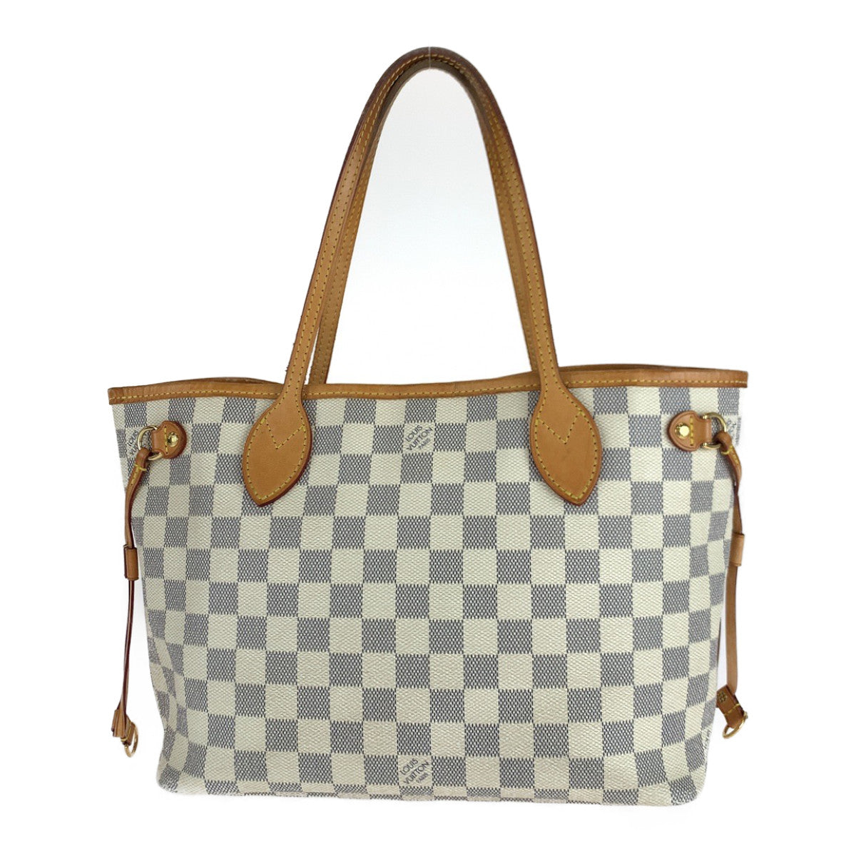 LOUIS VUITTON ルイヴィトン ダミエ アズール ネヴァーフルPM ホワイト グレー PVC N51110 トートバッグ ショルダーバッグ  レディース