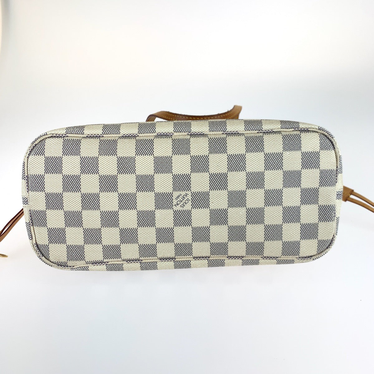 LOUIS VUITTON ルイヴィトン ダミエ アズール ネヴァーフルPM ホワイト グレー PVC N51110 トートバッグ ショルダーバッグ  レディース