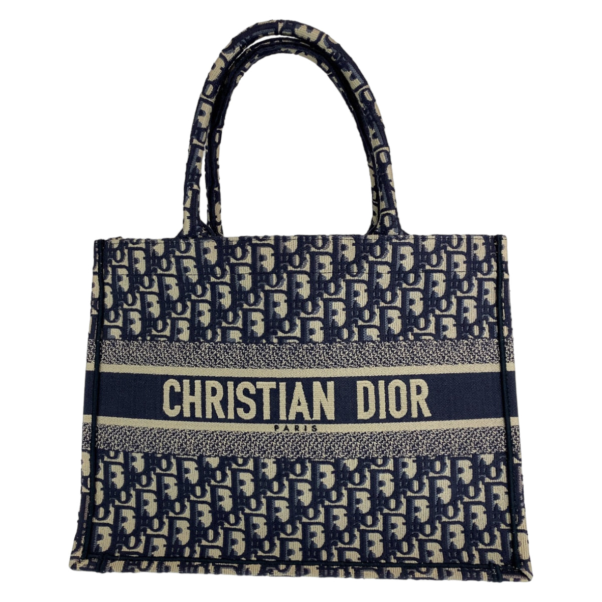 A-137
Dior ディオール トロッター ブックトート スモール ネイビー 紺 白 キャンバス 50-MA-0169 トートバッグ 肩掛け  レディース
