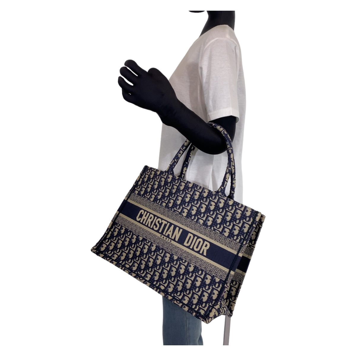 A-137
Dior ディオール トロッター ブックトート スモール ネイビー 紺 白 キャンバス 50-MA-0169 トートバッグ 肩掛け  レディース