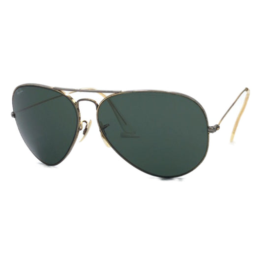 C-134
Ray-Ban レイバン B&L U.S.A アビエーター 男女兼用 ゴールド 金 ブラック 黒 ゴールド金具 メタル B&L RAY BAN 62□14 サングラス ティアドロップ  メンズ