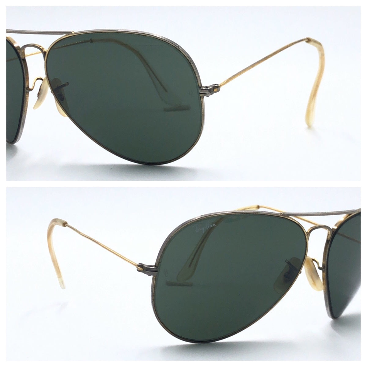 C-134
Ray-Ban レイバン B&L U.S.A アビエーター 男女兼用 ゴールド 金 ブラック 黒 ゴールド金具 メタル B&L RAY BAN 62□14 サングラス ティアドロップ  メンズ