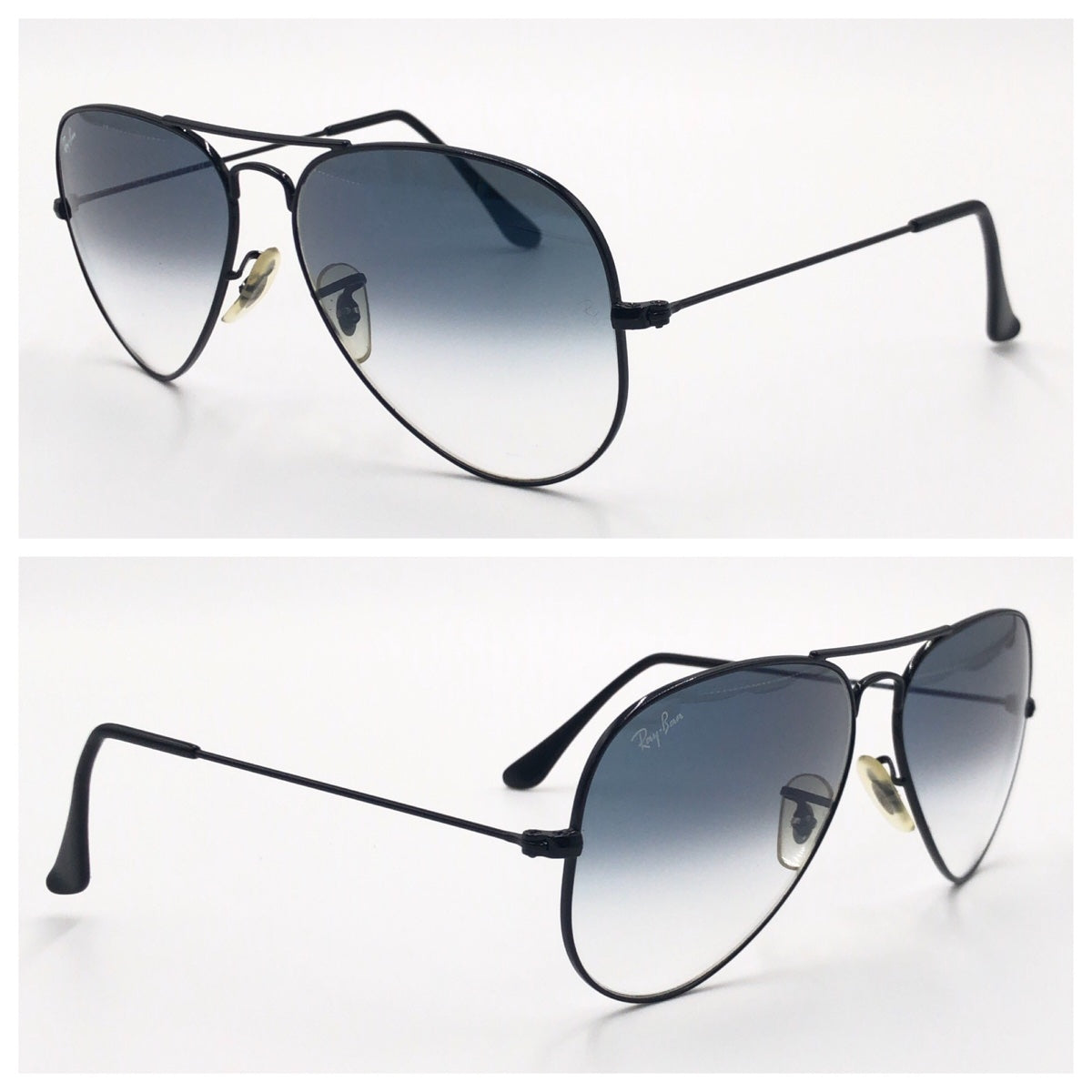 C-135
Ray-Ban レイバン アビエーター ラージ 男女兼用 ブラック 黒 ブルーグラデーション 青 メタル RB3025 002/3F 58□14 2N サングラス ティアドロップ  メンズ