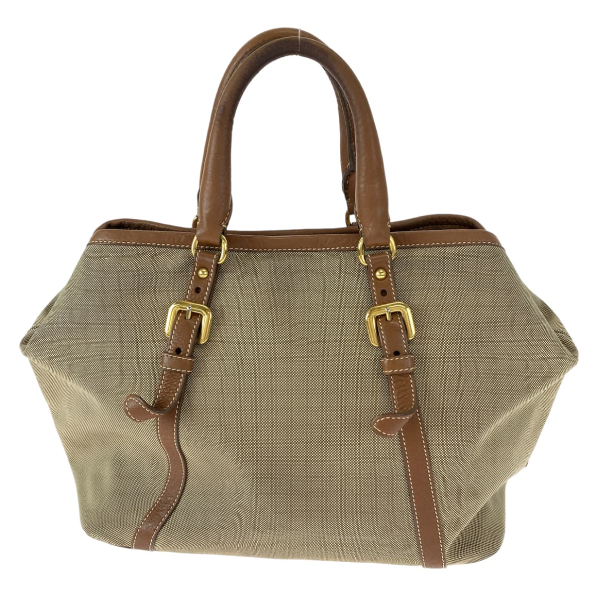 H-00268
PRADA プラダ ロゴジャガード ブラウン 茶 キャンバス BN1841 ハンドバッグ トートバッグ  レディース