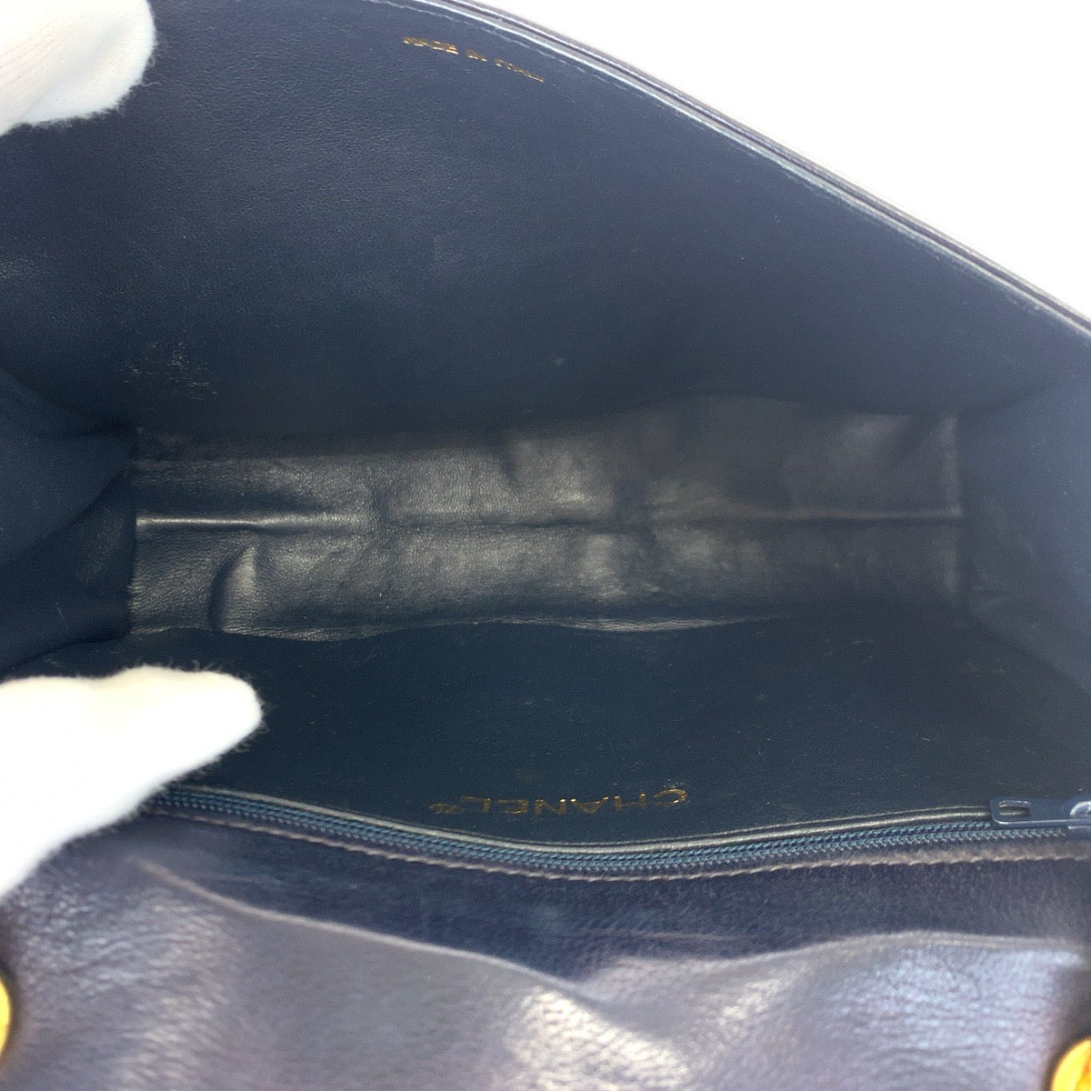 CHANEL シャネル ヴィンテージ マトラッセ ココマーク ブラック 黒 ゴールド金具 ラムスキン チェーンショルダーバッグ 斜め掛け  レディース