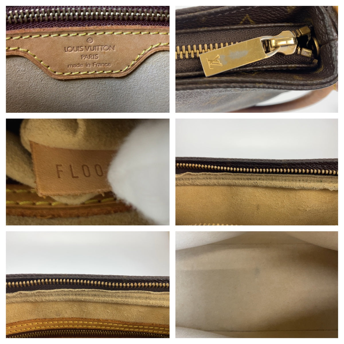 H-0247
LOUIS VUITTON ルイヴィトン モノグラム ルーピングMM ブラウン 茶 ゴールド金具 PVC M51146 ハンドバッグ トートバッグ  レディース