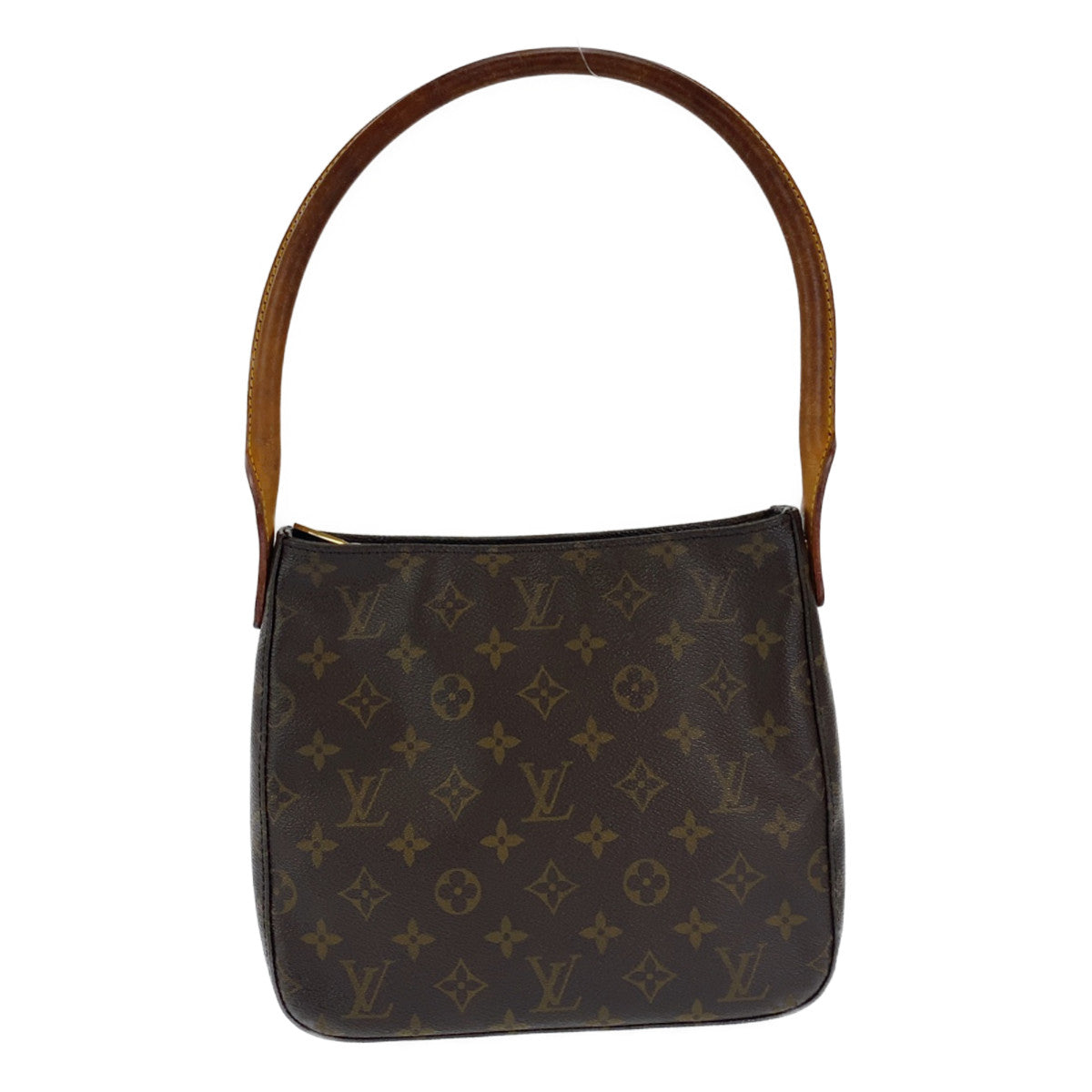 H-0247
LOUIS VUITTON ルイヴィトン モノグラム ルーピングMM ブラウン 茶 ゴールド金具 PVC M51146 ハンドバッグ トートバッグ  レディース
